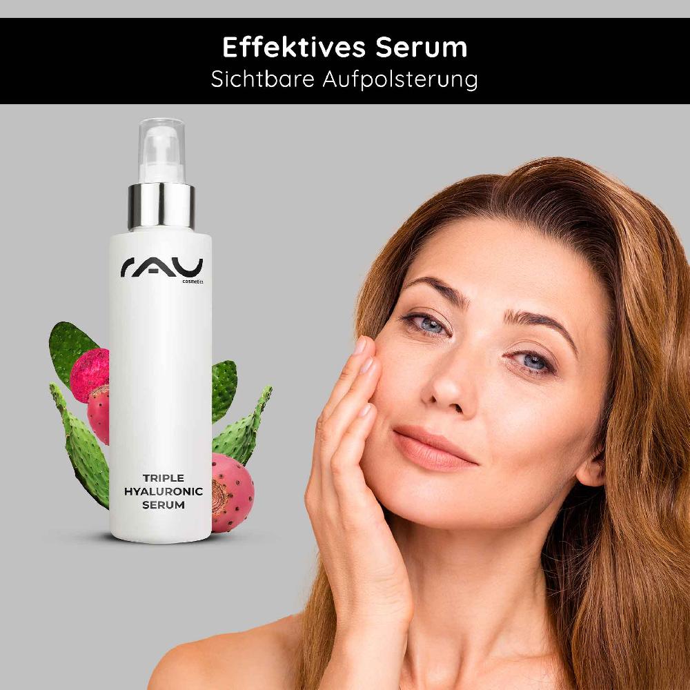 Rau Cosmetics Triple Hyaluronic Serum 100 ml mit Panthenol & Hyaluron Clearance-Verkauf