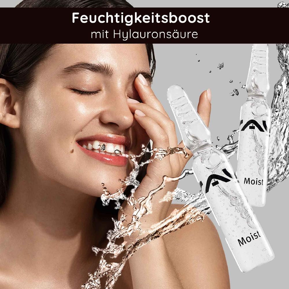 Rau Cosmetics Moist Ampullen 7x2 ml inkl. Applikator Hyaluron Booster 50% Rabatt für begrenzte Zeit