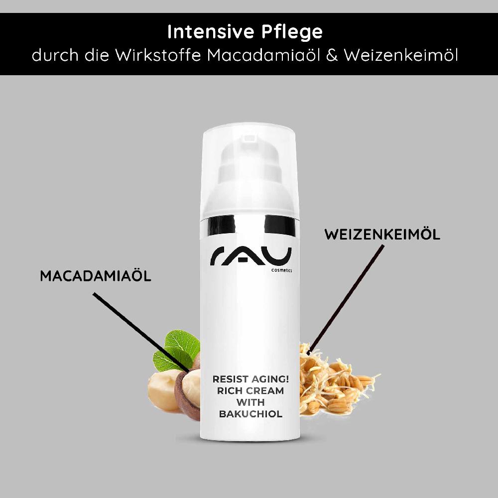Rau Cosmetics Resist aging Rich Cream with Bakuchiol 50 ml Nachtcreme Online